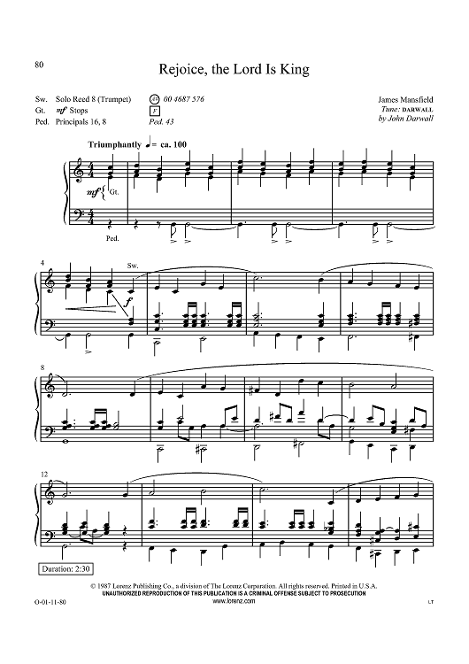 Rejoice, the Lord Is King