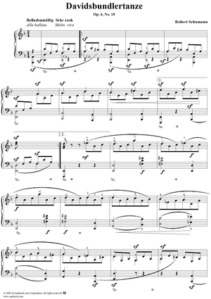 Davidsbündlertänze, Op. 6, No. 10 (2nd Edition, 1850)