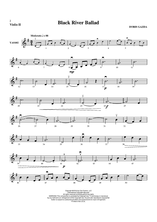 Black River Ballad - Violin 2