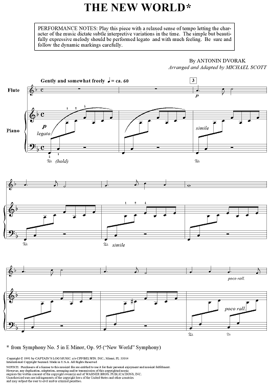 The New World - Piano