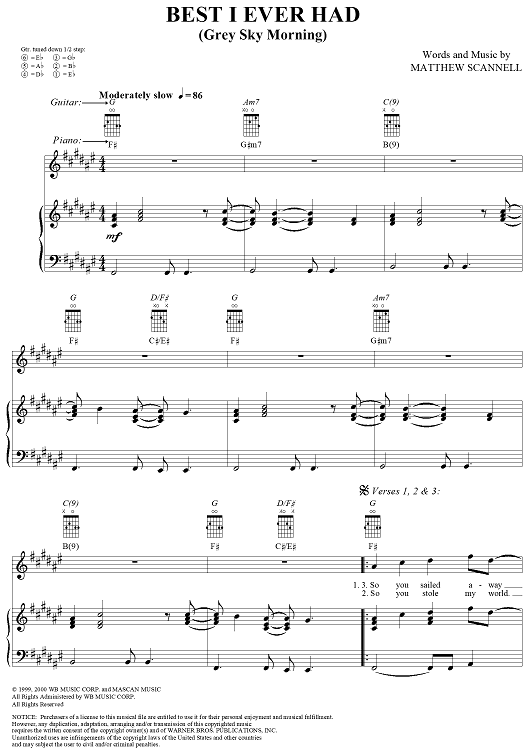 Best I Ever Had (Grey Sky Morning)