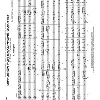 Diffusion for Saxophone Quartet - Score