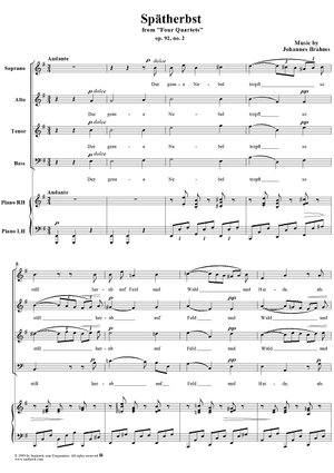 Four Quartets, Op. 92, No. 2: Spätherbst
