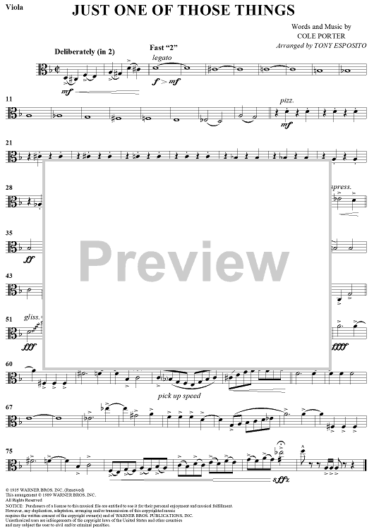 Just One of Those Things - Viola