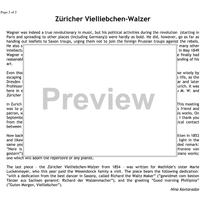 Züricher Vielliebchen-Walzer - Preface