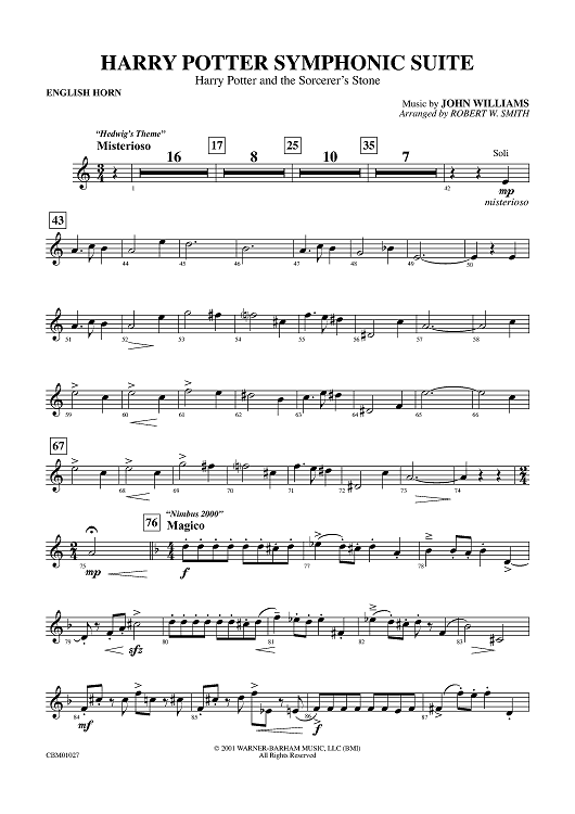 Harry Potter Symphonic Suite - English Horn