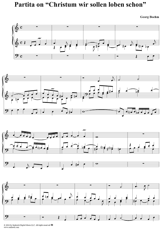 Partita on "Christum wir sollen loben schon"