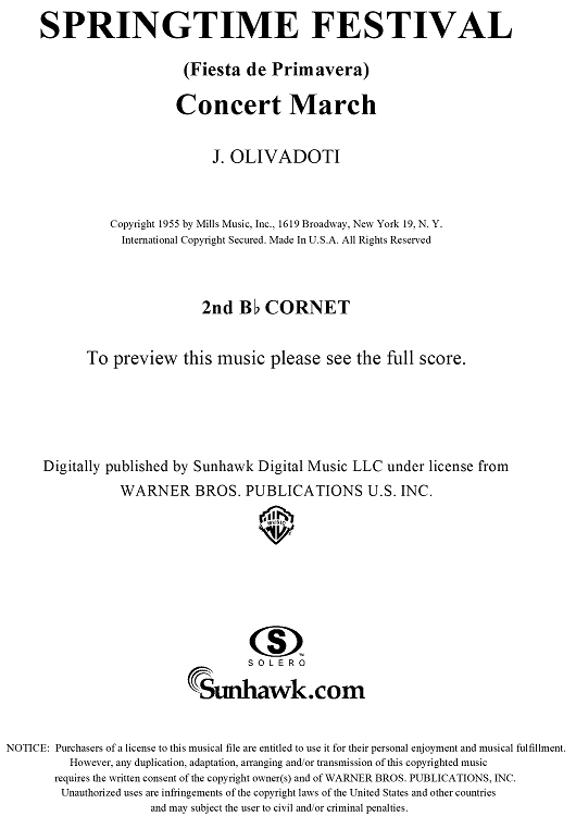 Springtime Festival - Cornet 2