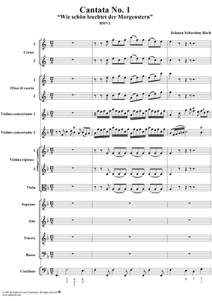 Cantata No. 1: "Wie schön leuchtet der Morgenstern," BWV1