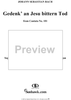 "Gedenk' an Jesu bittern Tod", Duet, No. 6 from Cantata No. 101: "Nimm von uns, Herr, du treuer Gott" - Piano Score