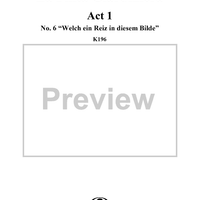La Finta Giardiniera, Act 1, No. 6 "Welch ein Reiz in diesem Bilde" (Aria) - Full Score
