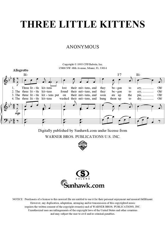 Three Little Kittens