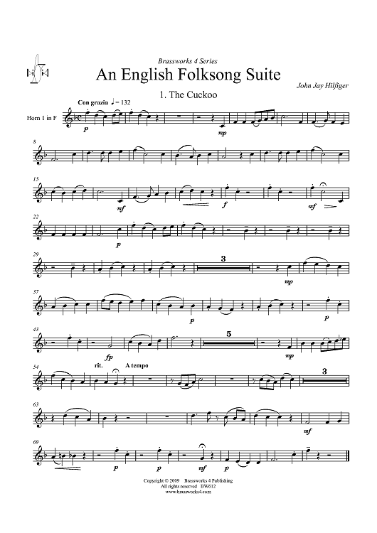 An English Folksong Suite - Horn 1 in F