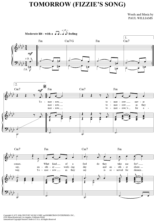 Tomorrow (Fizzie's Song)