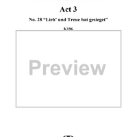 La Finta Giardiniera, Act 3, No. 28 "Lieb' und Treue hat gesieget" (Finale, Coro) - Full Score