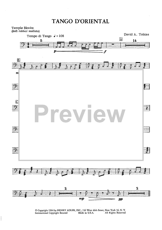 Tango D'Oriental - Temple Blocks