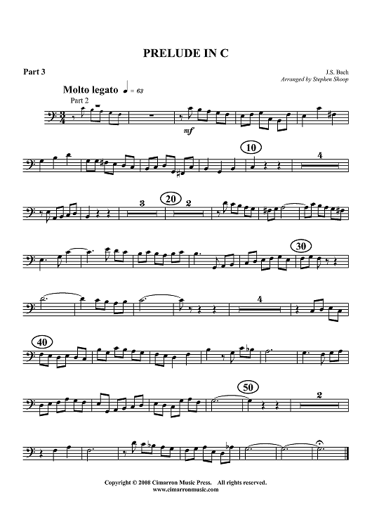Prelude in C - Euphonium 3 BC/TC