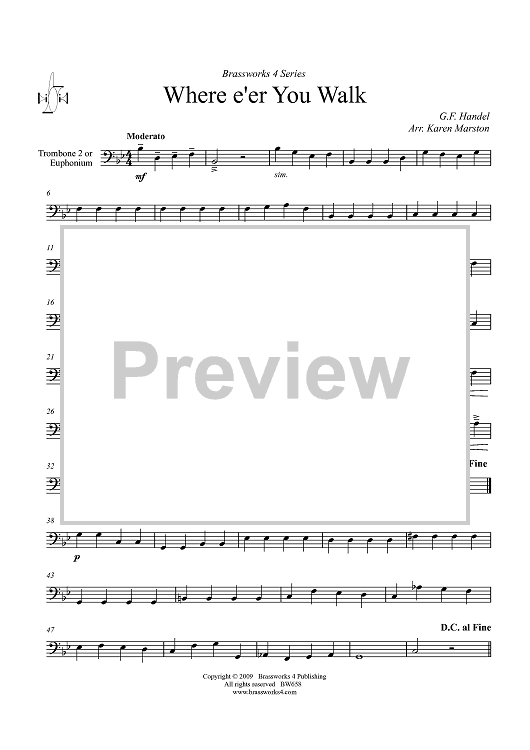 Where E’re You Walk - Trombone 2