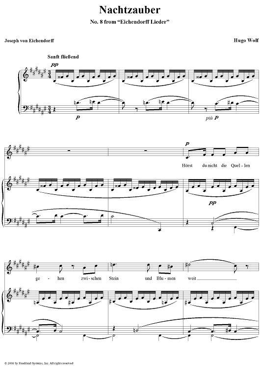 Nachtzauber, No. 8 from "Eichendorff Lieder"