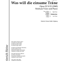 Was will die einsame Träne Op.25 No.21