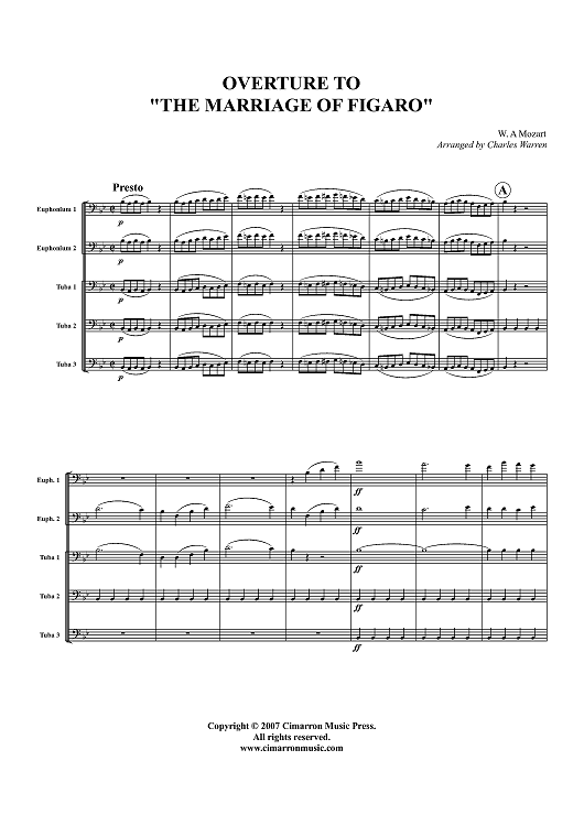 Overture to "The Marriage of Figaro" - Score