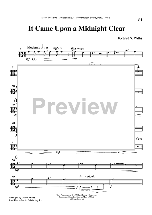 It Came Upon a Midnight Clear - Part 2 Viola