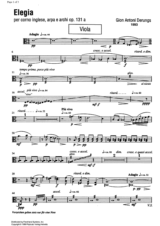 Elegia Op.131a - Viola