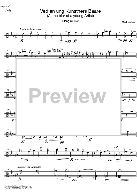 At the bier of a young Artist - Viola