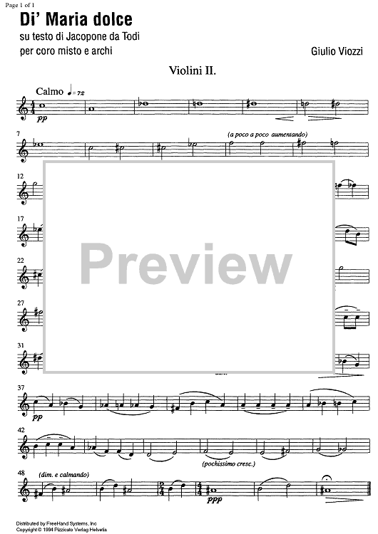Di' Maria dolce - Violin 2