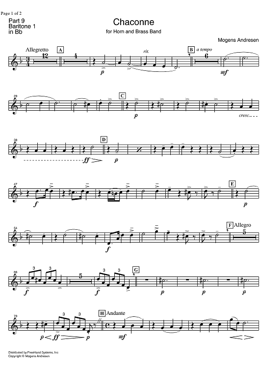 Chaconne - Baritone 1