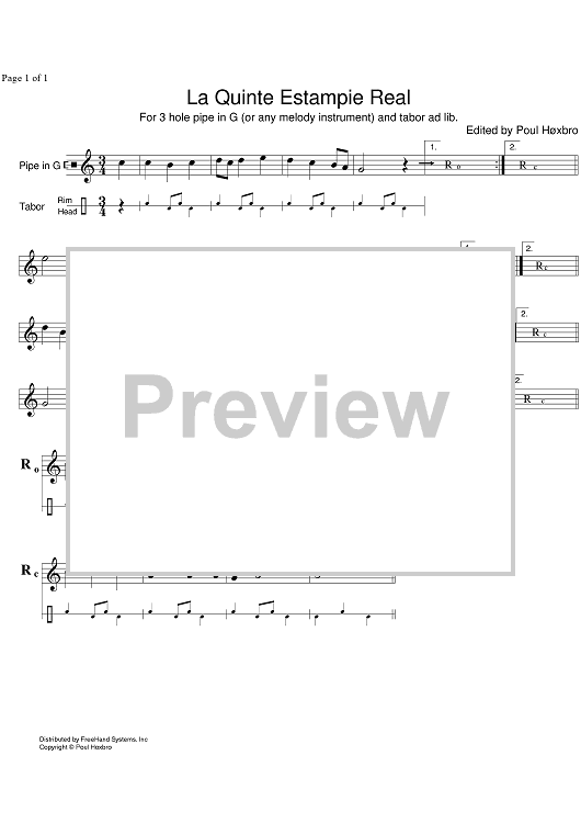 The  7 Famous French Estampies - Pipe in G