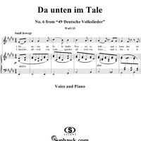 Da unten im Tale - No. 6 from "49 Deutsche Volkslieder"  WoO 33
