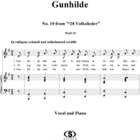 Gunhilde - No. 10 from "28 Volkslieder"  WoO 32