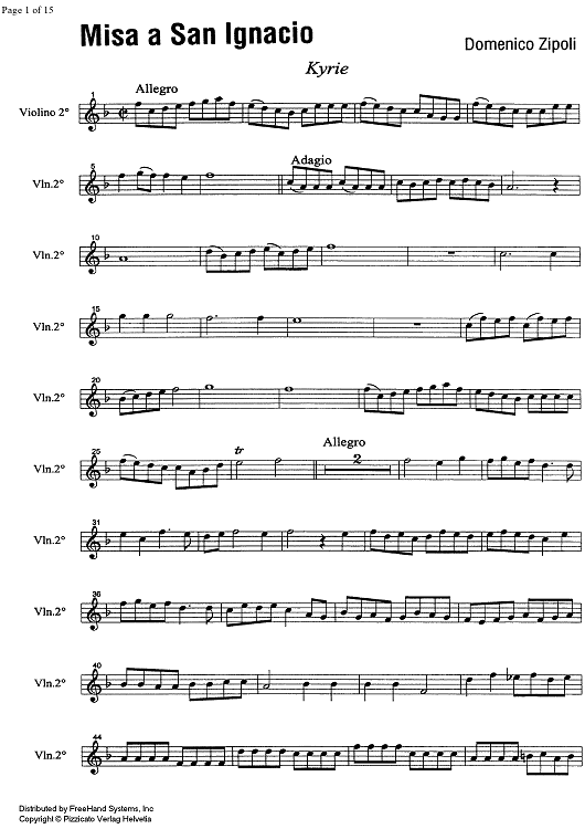 Misa a San Ignacio - Violin 2