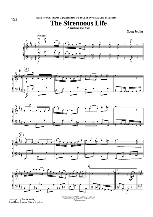 The Strenuous Life - A Ragtime Two Step