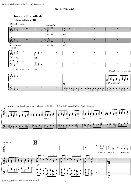 Macbeth, Act 4, No. 24, Finale. "Vittoria!"