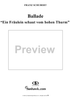 Ballade: "Ein Fräulein schaut vom hohen Thurm", Op. 126, D134