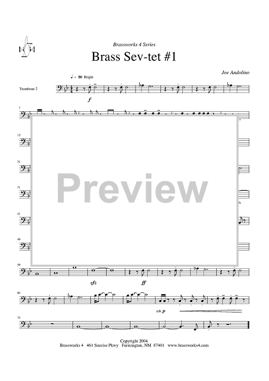 Brass Sev-tet #1 - Trombone 2