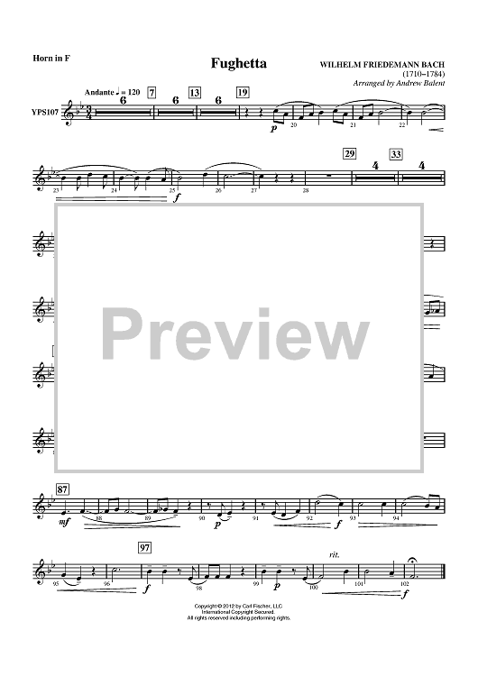 Fughetta - Horn in F