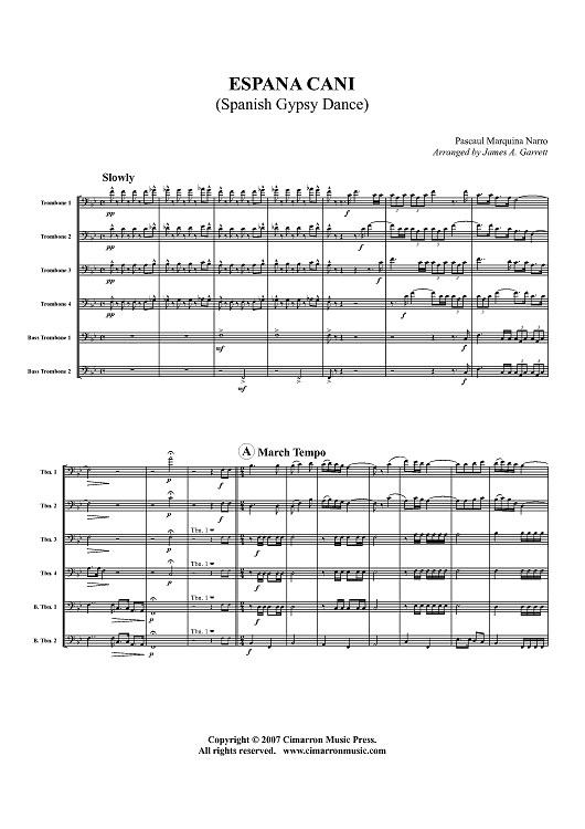 Espana Cani (Spanish Gypsy Dance) - Score