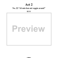 "Al mio ben mi veggio avanti", No. 22 from "Ascanio in Alba", Act 2, K111 - Full Score