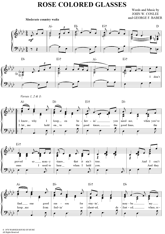 Rose Colored Glasses