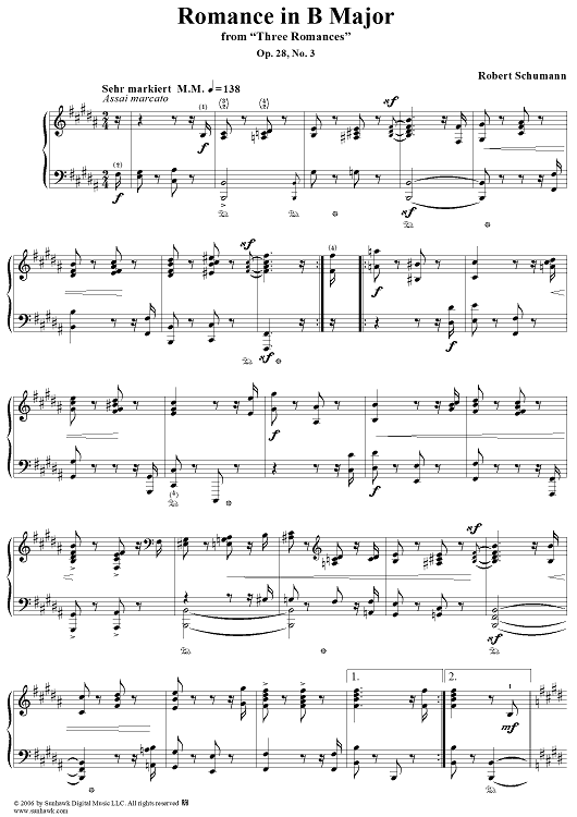 Romance in B Major, Op. 28, No. 3