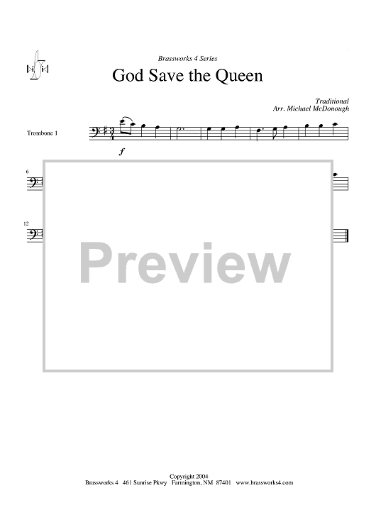 God Save the Queen - Trombone 1
