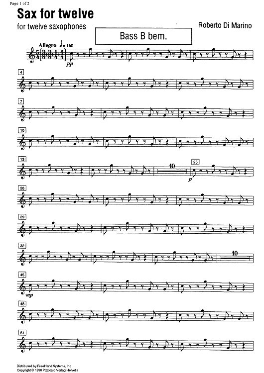 Sax for twelve - Bass Saxophone