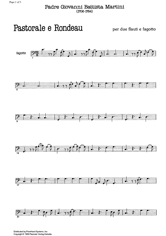 Pastorale and Rondeau - Bassoon