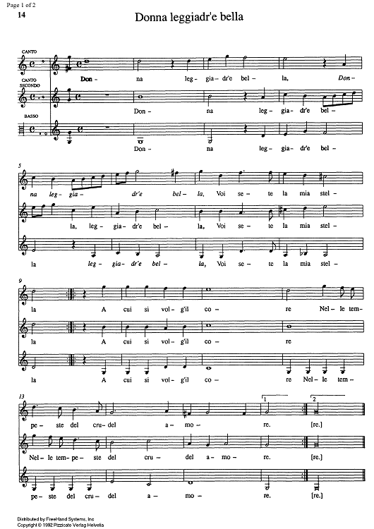 Donna leggiadr'e bella