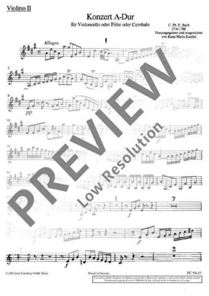 Concerto A Major - Violin II