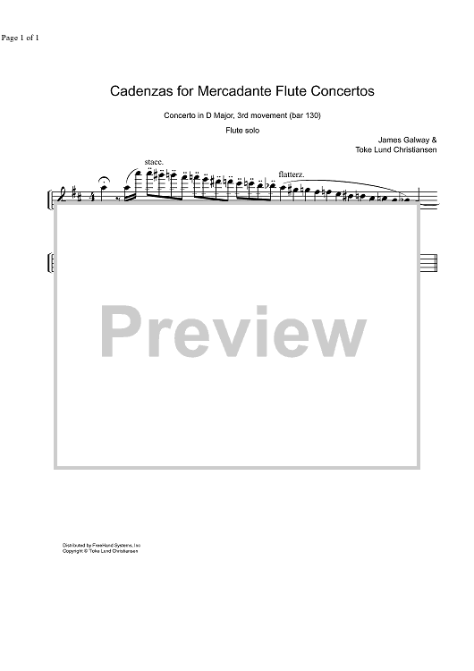Cadenza Concerto D Major  3rd movement - Flute