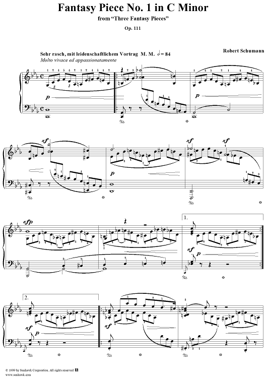 Three Fantasiestücke, No. 1 in C Minor
